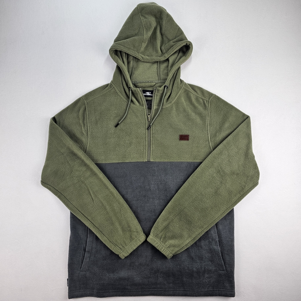 O'Neill Vantage Superfleece Pullover Hoodie Men Medium 1/2 Zip Long Sleeve NEW